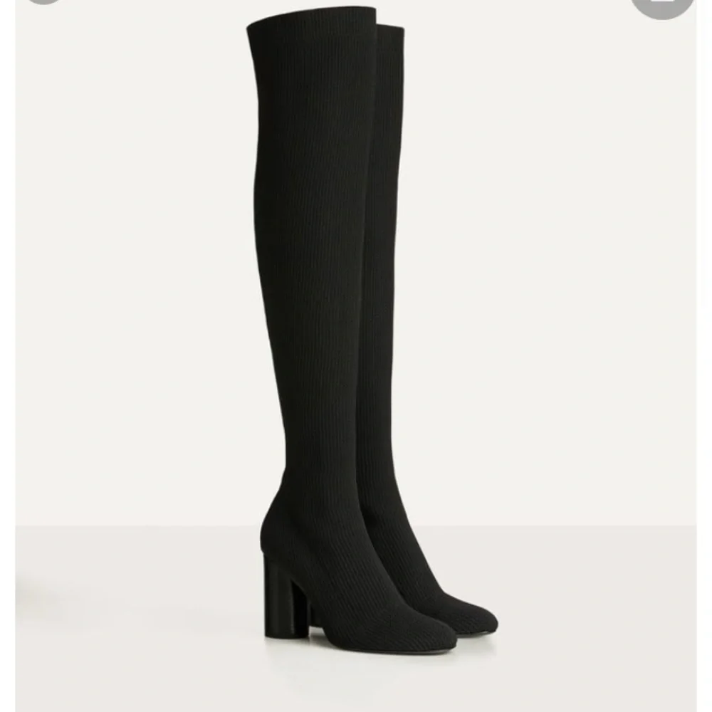 NWT! BERSHKA stretch fabric over the knee boots